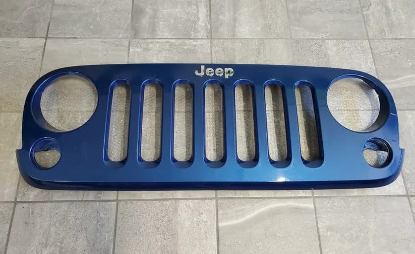 OEM Jeep Wrangler JK Front Grille – Hydro Blue (2007–2018)
