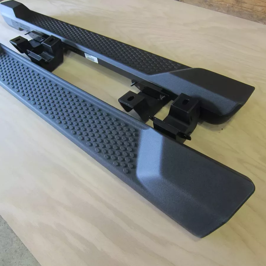 2018–2021 Jeep Wrangler JL 2-Door OEM Black Molded Running Boards Side Steps