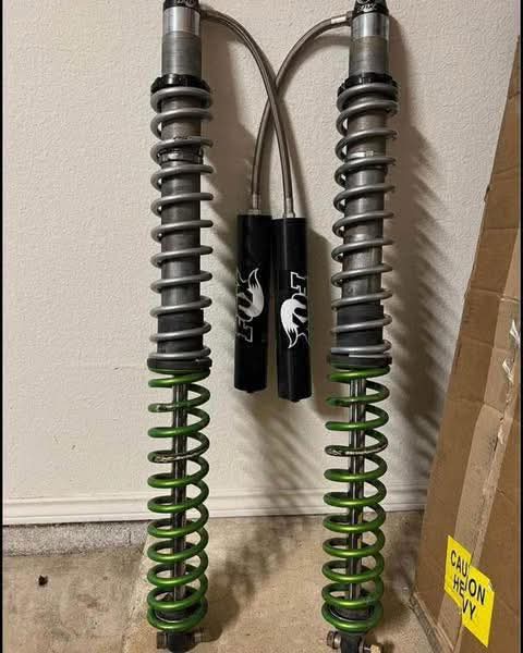 Fox 2.0 14” Remote Reservoir Coilover Set with Dual Rate Springs for Jeep Wrangler